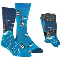 Socks 4 Fun Freizeitsocken Socks4Fun Motiv Küstenglück (2-er Bündel, 2-Paar, 2 Paar) lustiges Design