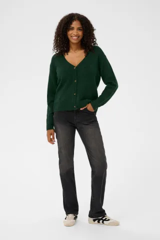 Strickjacke KAiris Strickjacke Loose fit dark green