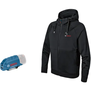 Bosch Beheizbare Hoodie GHH 12+18V XA mit Akkuadapter  schwarz - 06188000ES