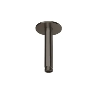 Herzbach spa ix pvd deckenarm 100 rosette 70 rund black, Black Steel, 21.964810.1.40 21.964810.1.40