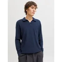 Jack & Jones Polokragenpullover JPRBLURILEY KNIT SPLIT NECK LS SN