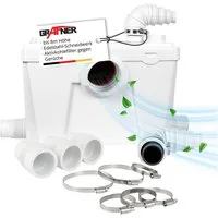 Grafner Hebeanlage WC Hebeanlage mit Schneidwerk 500W 110L/min, 110L/min Fördermenge