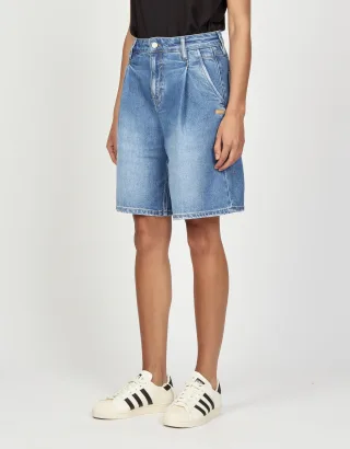 GANG Damen Shorts 94WANDA BERMUDA - wide fit Jeans dark bahama blue
