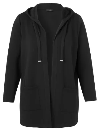 VIA APPIA DUE - Jacke Offen 1/1 Arm Kapuze schwarz - Gr. - 50