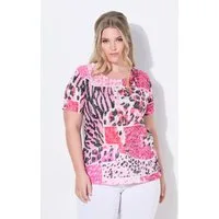 MIAMODA T-Shirt T-Shirt Komfort Fit Animal-Patchdruck