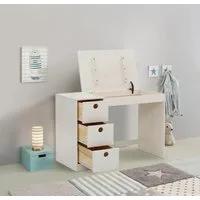 OTTO home Kinderschreibtisch Alpi, Kiefernholz, Wangengestell, mit 3 Schubkästen, Tischbreite 100 cm