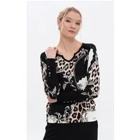 Passioni Strickpullover im Mustermix