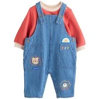Next Body & Hose Baby Denim-Latzhose und Bodysuit im Set (2-tlg)