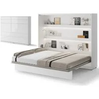 Compleo Schrankbett Horizontal Wandklappbett Lenart Bed Concept Schrankklappbett (mit LED)