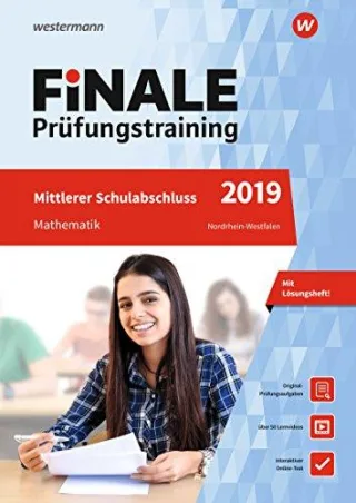FiNALE Prüfungstraining Mittlerer Schulabschluss Nordrhein-Westfalen: Mathematik 2019 Arbeitsbuch mit Lösungsheft und Lernvideos