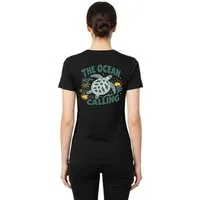 Banco T-Shirt Damen Ocean Shirt Print (Einzelteil) Detailreicher Vintage-Rückendruck