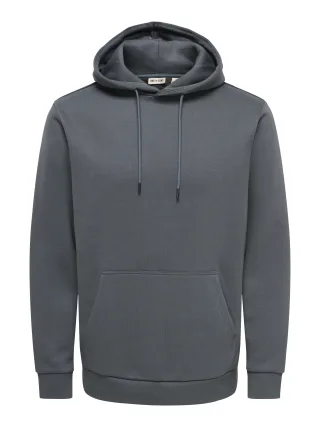 ONLY&SONS - ONSCERES HOODIE SWEAT NOOS Grey Pinstripe - Gr. - L