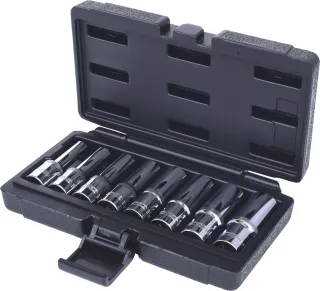 KS Tools 1/2" CHROMEplus Torx-E-Stecknuss-Satz, lang, 8-tlg - 918.4420