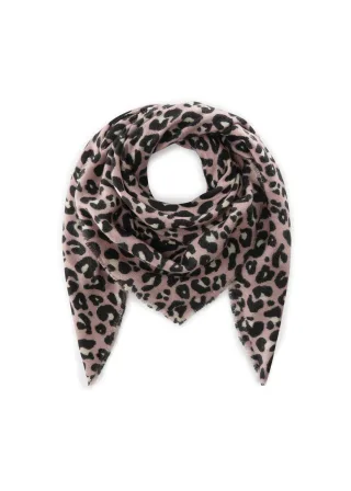 Wärmendes Tuch mit Leoparden-Muster rosa - Gr. - one size