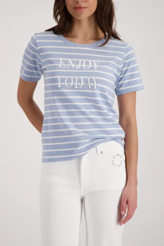 monari - Sweatshirt mit Streifen sea side ringel - Gr. - 46