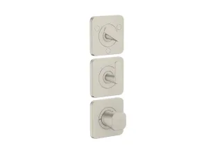 Hansgrohe Thermostat Modul 380/120 Unterputz FS Axor Citterio C 3 Verbr.edelstahl optik, 49710800 49710800