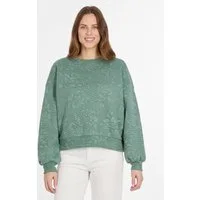 Ragwear Sweatshirt WUSS PRINT mit figurumspielender Passform, aus Baumwolle und Polyester, hüftlang