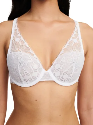 Chantelle Lingerie - Day-To-Night Tief ausgeschnittener Spacer-BH weiß - Gr. - 75 C