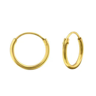 Gold Creolen Kinder-Ohrringe aus 925 Silber