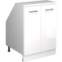 Vicco Kommode Rion, Weiß Hochglanz/Weiß, 60 x 81.6 cm mit 2 Türen, Schrankkorp... (1 St)