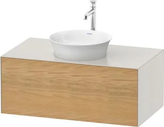 Duravit White Tulip Konsolenwaschtischunterbau wandhängend Natur Eiche & Nordic Weiß Matt & Seidenma WT49760H5390010