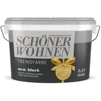 SCHÖNER WOHNEN FARBE Wandfarbe SW Trend Wandfarbe matt 2,5L new black 9538