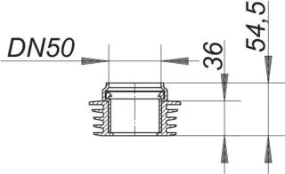 Dallmer Wannenanschluss CeraDrain Plan, DN 50, 494009 494009