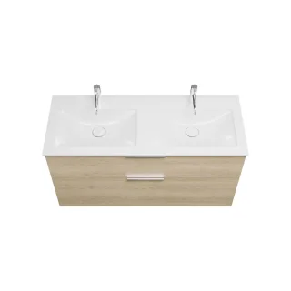 Burgbad Mineralguss Waschtisch-Set Eqio Eiche Dekor Cashmere/Alpinweiss, SEYV122F3180C0001 SEYV122F3180C0001