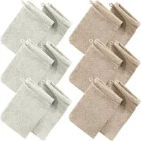 Erwin Müller Handtuch Set Waschhandschuh "Heidelberg" 12er-Pack, Frottier, Walk-Frottier Uni