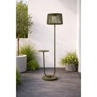 Leco LED Außen-Stehlampe Gartenleuchte Terrassenleuchte Balkonleuchte Stehleuchte - Ablagetisch, LED fest integriert, warmweiß, 3000k, Outdoorleuchte für Ambiente - kein Leselicht