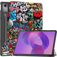 Wigento Tablet-Hülle Für Lenovo Idea Tab Pro 3folt WakeUP Smart Cover Tasche Hülle Graffiti, Graffiti-Design, 3-Fold Standfunktion