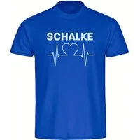 multifanshop T-Shirt Herren Schalke - Herzschlag - Männer