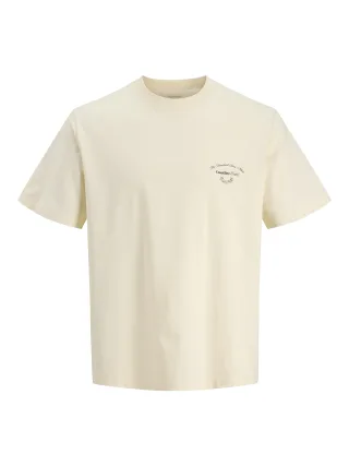 JACK&JONES - JORMONTAUK PHOTO BACK TEE SS CN Antique White - Gr. - XXL