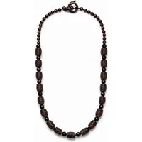 COLLEZIONE ALESSANDRO Lange Kette Siena, aus dunkelbraunen Holzperlen