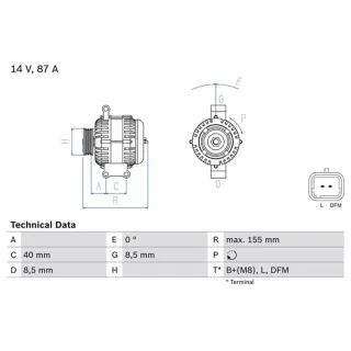 Bosch Lichtmaschine 0986042720 Renault Clio Kangoo Megane Sc?nic Thalia