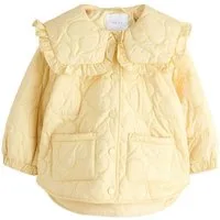 Next Regenjacke Wasserabweisende Steppjacke mit Rüschenkragen (1-St)