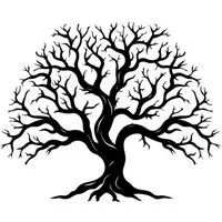 Jumpeak Wanddekoobjekt Großer Baum Metall Wanddekoration, Abstrakte Äste, Natürliche Elemente, Metall, 4 Farben, 3 Maße,Toter Baum, Wurzelsystem