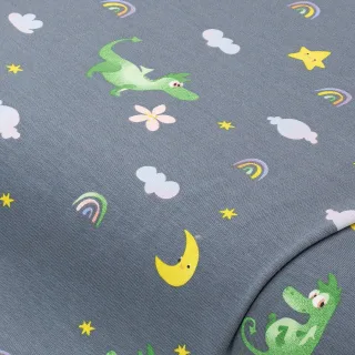 Baumwoll-Jersey "Drachen" mit Elasthan, grau-color