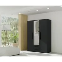 Marmex Möbel Kleiderschrank MAXIONE 12 Drehtürenschrank Spiegelschrank 150 x 205,7 x 59 Schubladen, Garderobenschrank