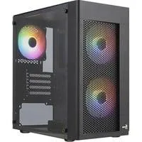 Hexform G-BK-V2 , Tower-Gehäuse schwarz, Tempered Glass