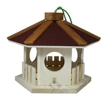 ELMATO Vogelhaus Elmato 10807 Vogelhaus Mühlberg, 6-eckig, 25×20 cm