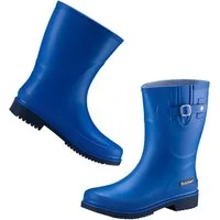 Fjordvik Spanstövlar Outdoorstiefel Edle Mattoptik 40 Blau-Schwarz Gummistiefel Perfekt für die Stadt Spaziergänge Gassigehen