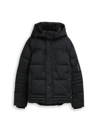 Tom Tailor - Puffer-Jacke mit abnehmbarer Kapuze black - Gr. - XXL