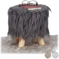 relaxdays Hocker Fell Hocker, grau