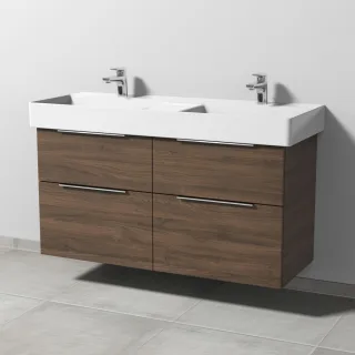 Sanipa 3way Waschtischunterbau zu Duravit Dura Square Waschtisch mit 4 Auszügen, Eiche-Arizona UM42280