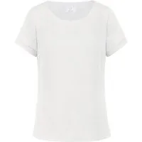 GREIFF Kurzarmbluse Greiff CHIFFON Damen Bluse Kurzarm Rundhals Regular Weiß
