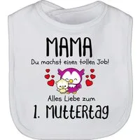 Shirtracer Lätzchen Mama du machst einen tollen Job 1. Muttertag I Erstes Muttertagsgesche, Muttertagsgeschenk