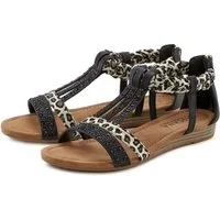 LASCANA Sommerschuh, Sandalette, offener Schuh, Sandale mit aufwendiger Verzierung VEGAN