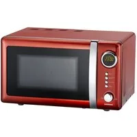 MELISSA Mikrowelle, 20 l, kompaktes Retro-Design, LED-Display, 700W - 5 Stufen & Auftaufunktion
