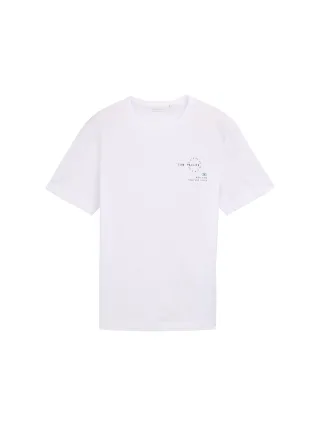 Tom Tailor - T-Shirt mit Print white - Gr. - XXL